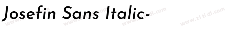 Josefin Sans Italic字体转换